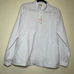 Size Large and Medium White, Black and Royal blue Jacket